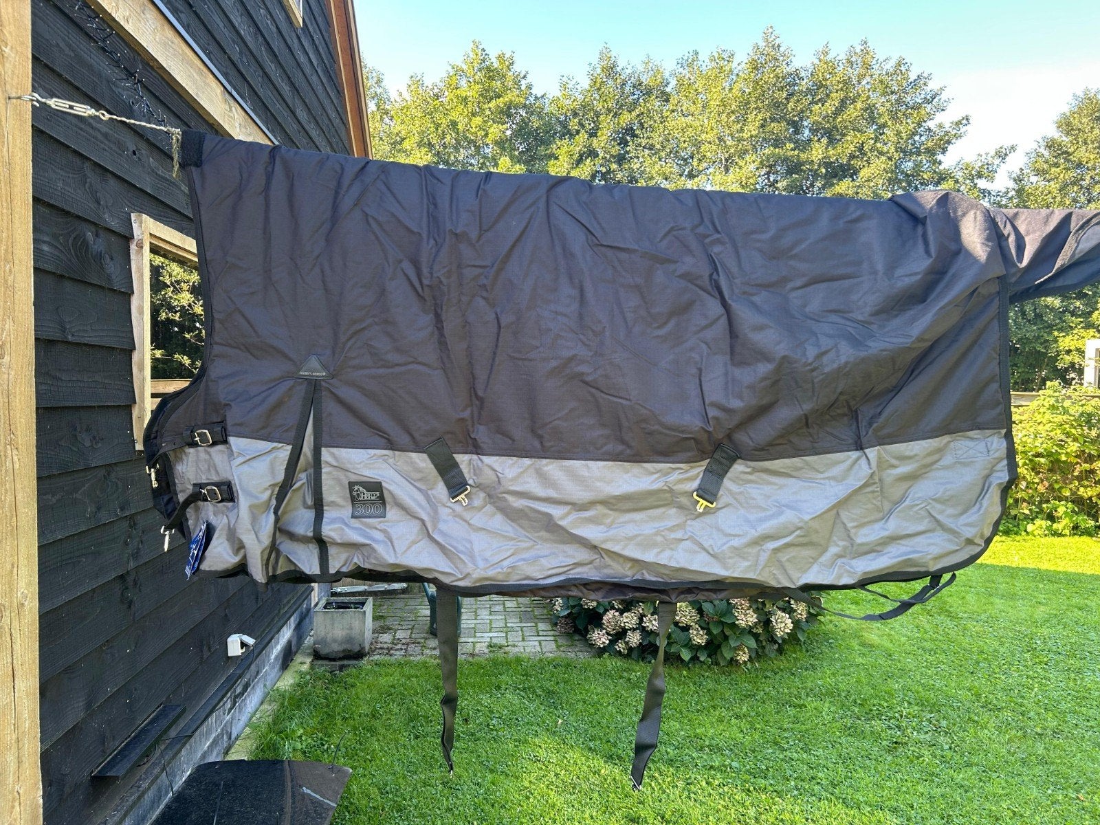 Harry horse regendeken nieuw 205 high neck zwart/ grijs, Full (L), 300 g, Nieuw, Ophalen of Verzenden