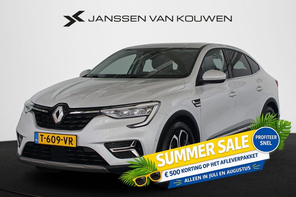 Renault Arkana 1.6 E-Tech hybrid 145 techno Keyless Apple Ca, Auto's, Renault, Arkana, Gebruikt, Euro 6, Leder en Stof