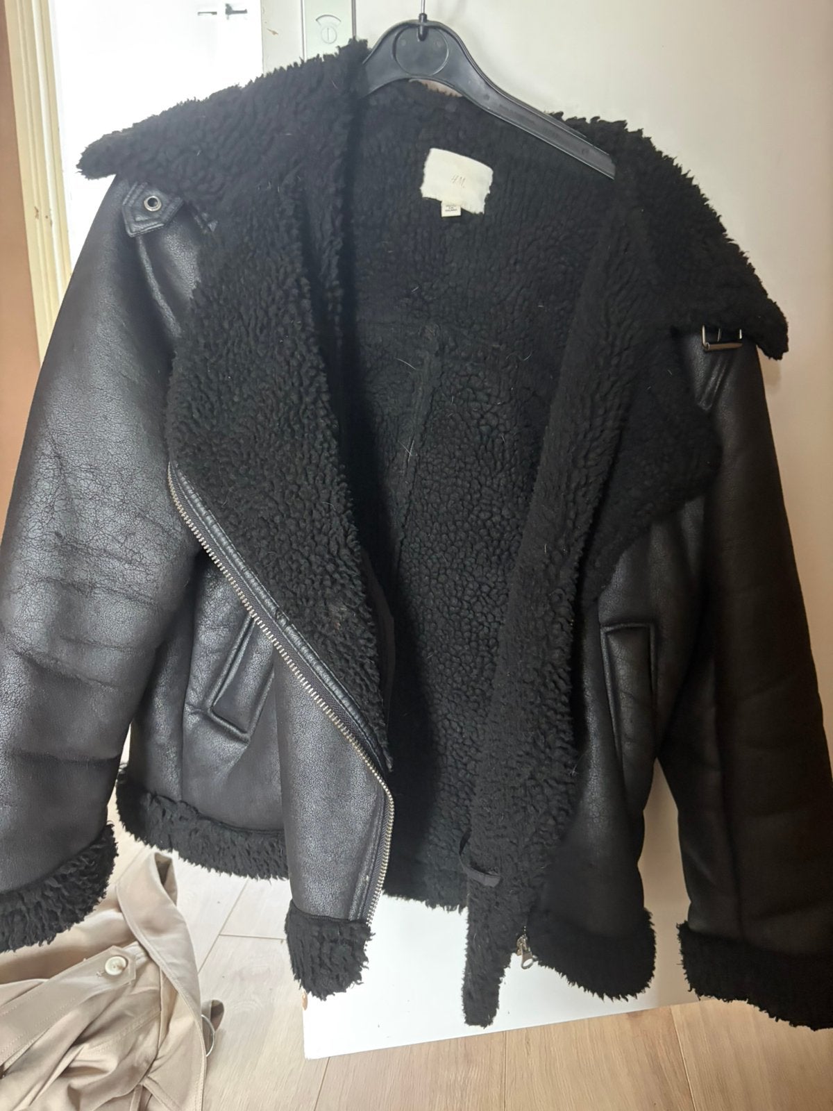 Leren jack met teddy voering, Ophalen, Tweedehands, Jas | leer