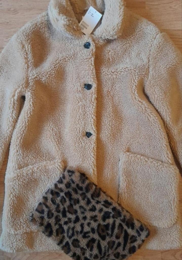 Teddy jas zachte meisjes jas NIEUW maat 164, Meisje, H&M, Nieuw, Ophalen of Verzenden