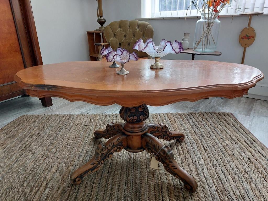 Ovale brocante salontafel, Ophalen