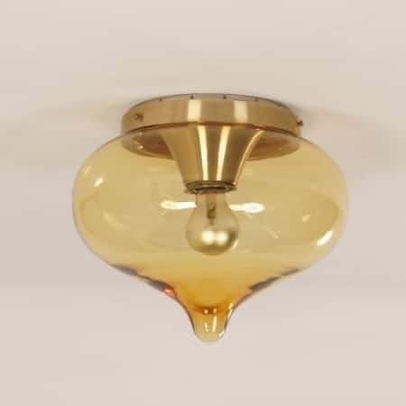 Vintage Dijkstra lamp Druppel uit de jaren 70, Overige typen, Vintage, Ophalen of Verzenden, Geel