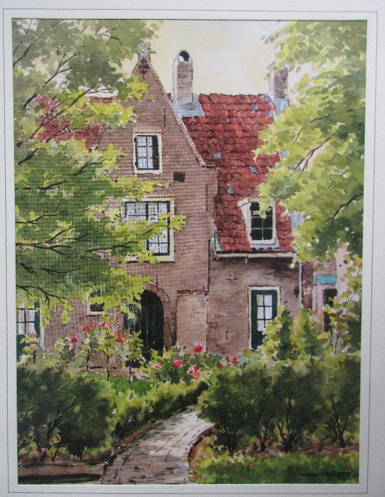 Koppermaandagprent 1986 Gouda Jaap Nefkens, Met passe-partout, Verzenden, Zeefdruk