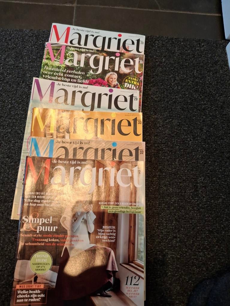 6x Margriet tijdschriften 2025/2026, Boeken, Tijdschriften en Kranten, Ophalen of Verzenden, Gelezen, Damesbladen