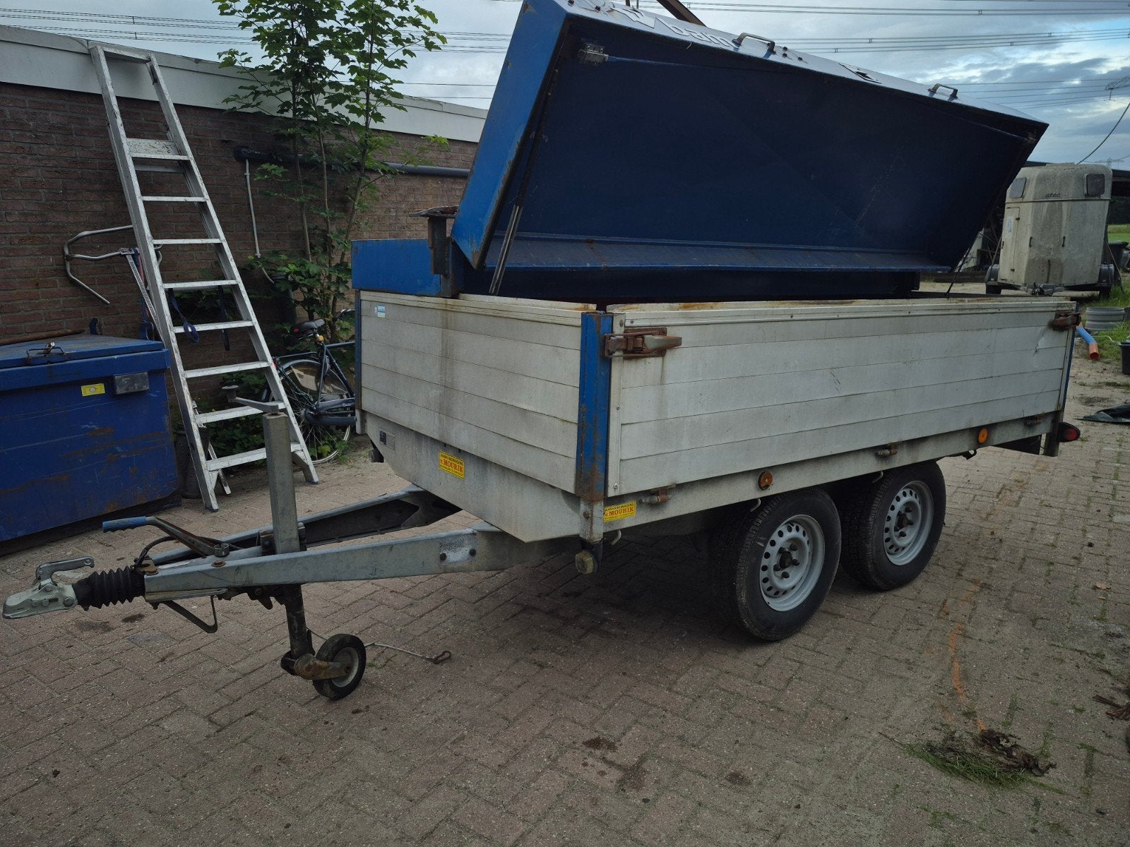 Hapert A 2000-01 Tandemas Aanhangwagen met Huif, Ophalen of Verzenden, Gebruikt