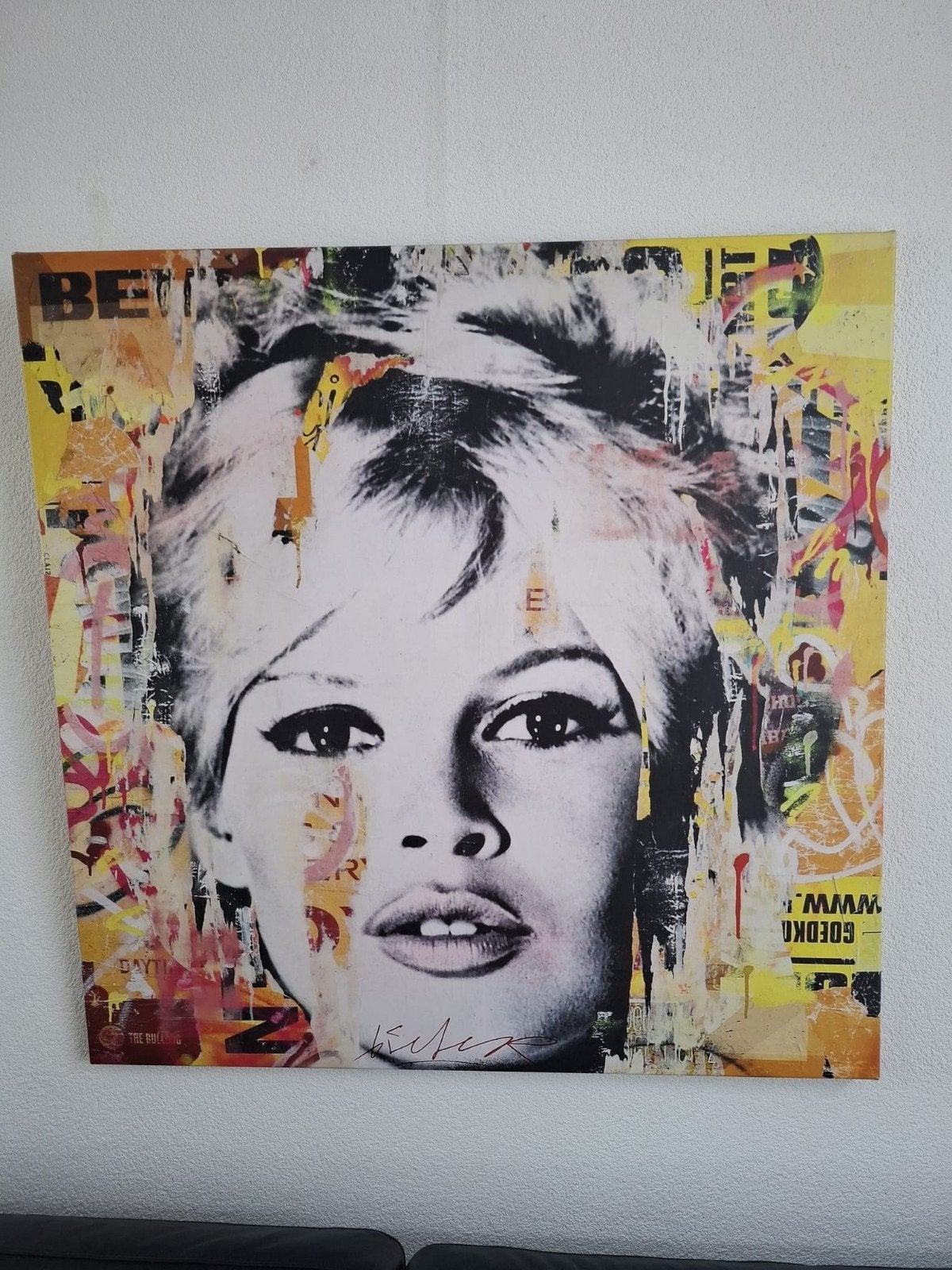 Pop Art Schilderij Brigitte Bardot 90x90 cm, Ophalen, Print