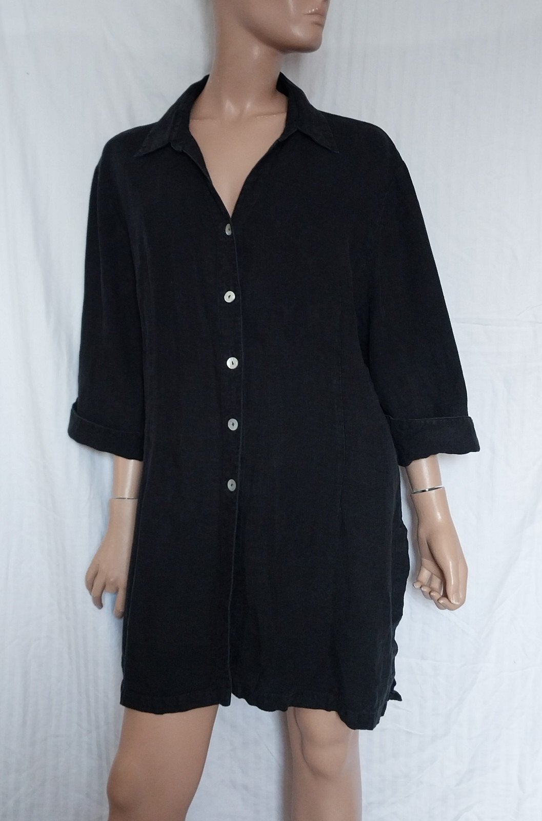 DEERBERG LINNEN Blouse,  Maat XL, Kleding | Dames, Blouses en Tunieken, Ophalen of Verzenden, Zo goed als nieuw, Maat 42/44 (L)