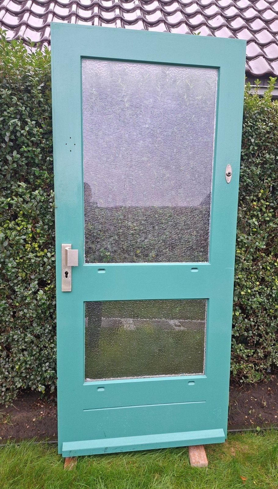 merbau hardhouten voordeur!, Ophalen, Gebruikt, 80 tot 100 cm, Buitendeur