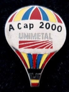 Unimetal A Cap 2000 ballon pin, Verzamelen, Verzenden, Nieuw, Transport, Speldje of Pin