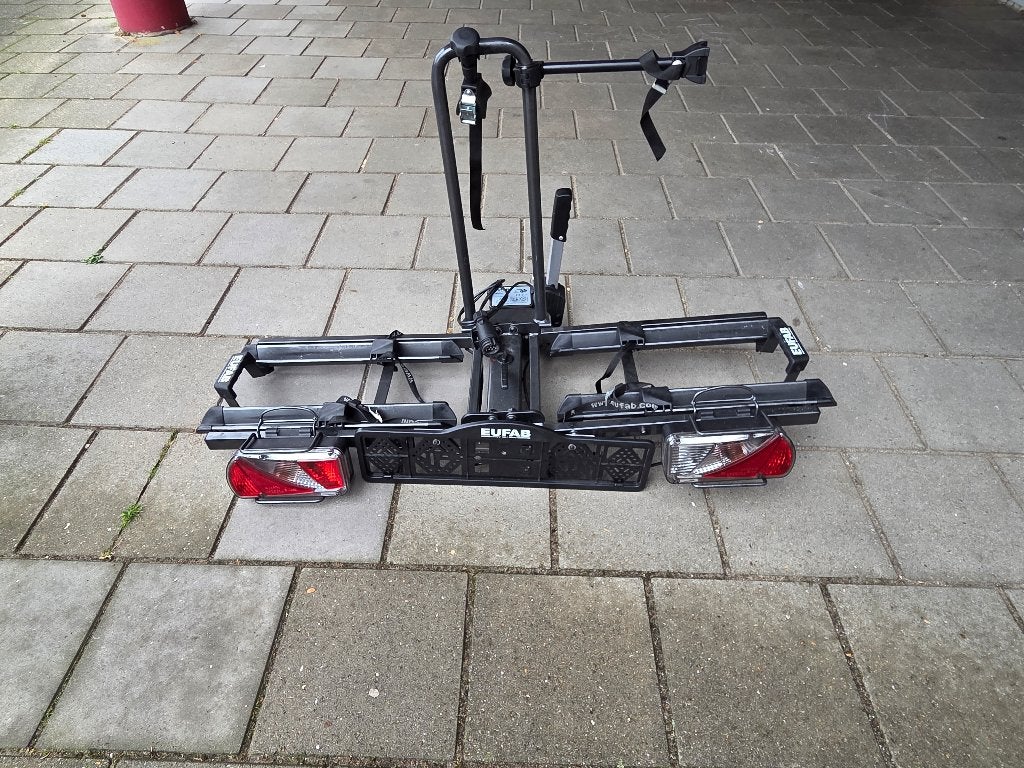Eufab fietsdrager + oprijgoot (Poker-F), Ophalen, Zo goed als nieuw, Fietsendrager-accessoire, 2 fietsen