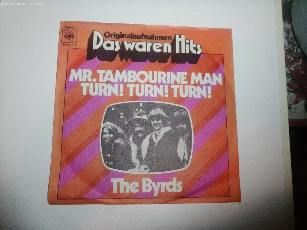 The Byrds - Mr. Tambourine Man / Turn Turn Turn ( HITS ), Gebruikt, 7 inch, Single, Pop