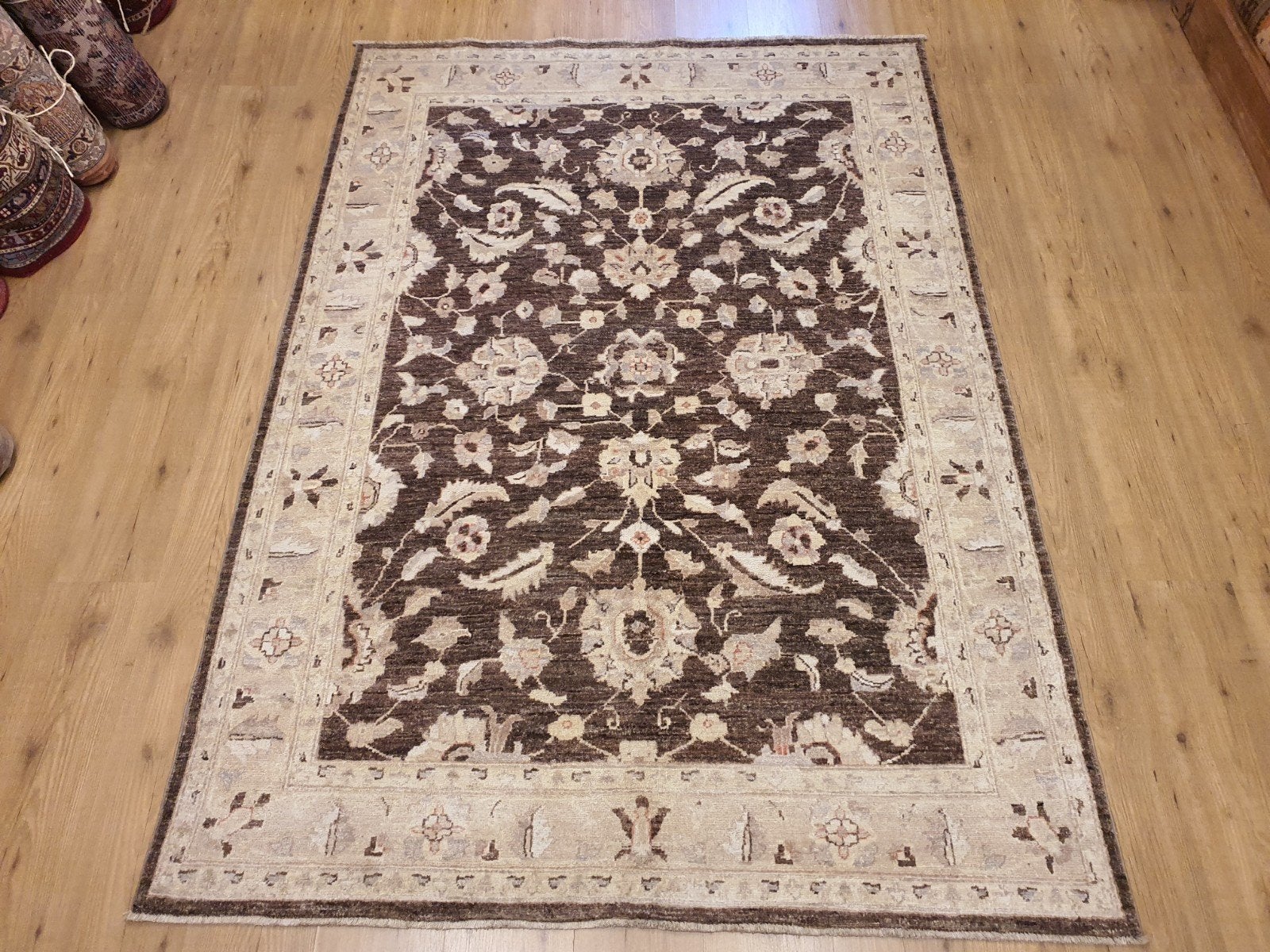 Handgeknoopt oosters tapijt ziegler 209x150, Info@SlatsAntiek.nl, Bruin, Perzisch, 150 tot 200 cm