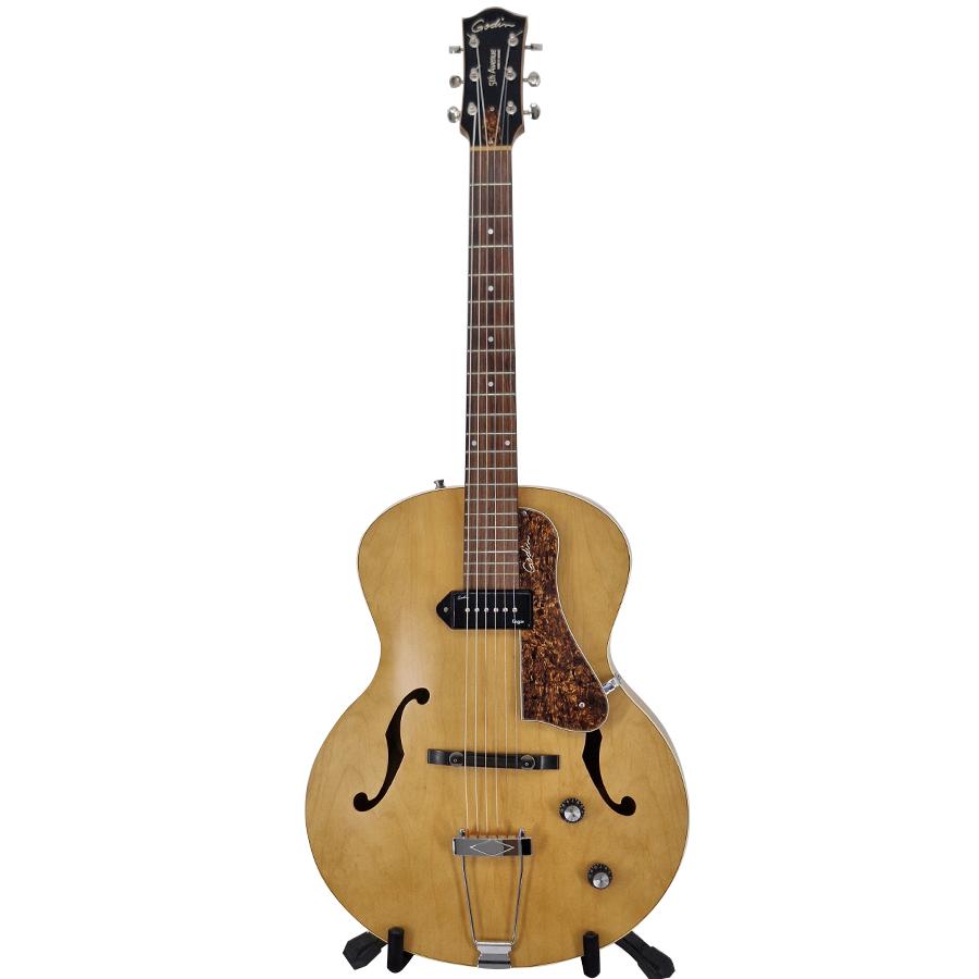 Godin 5th avenue incl. P90 - Ocassion, Ophalen of Verzenden, Gebruikt, Hollow body, Overige merken