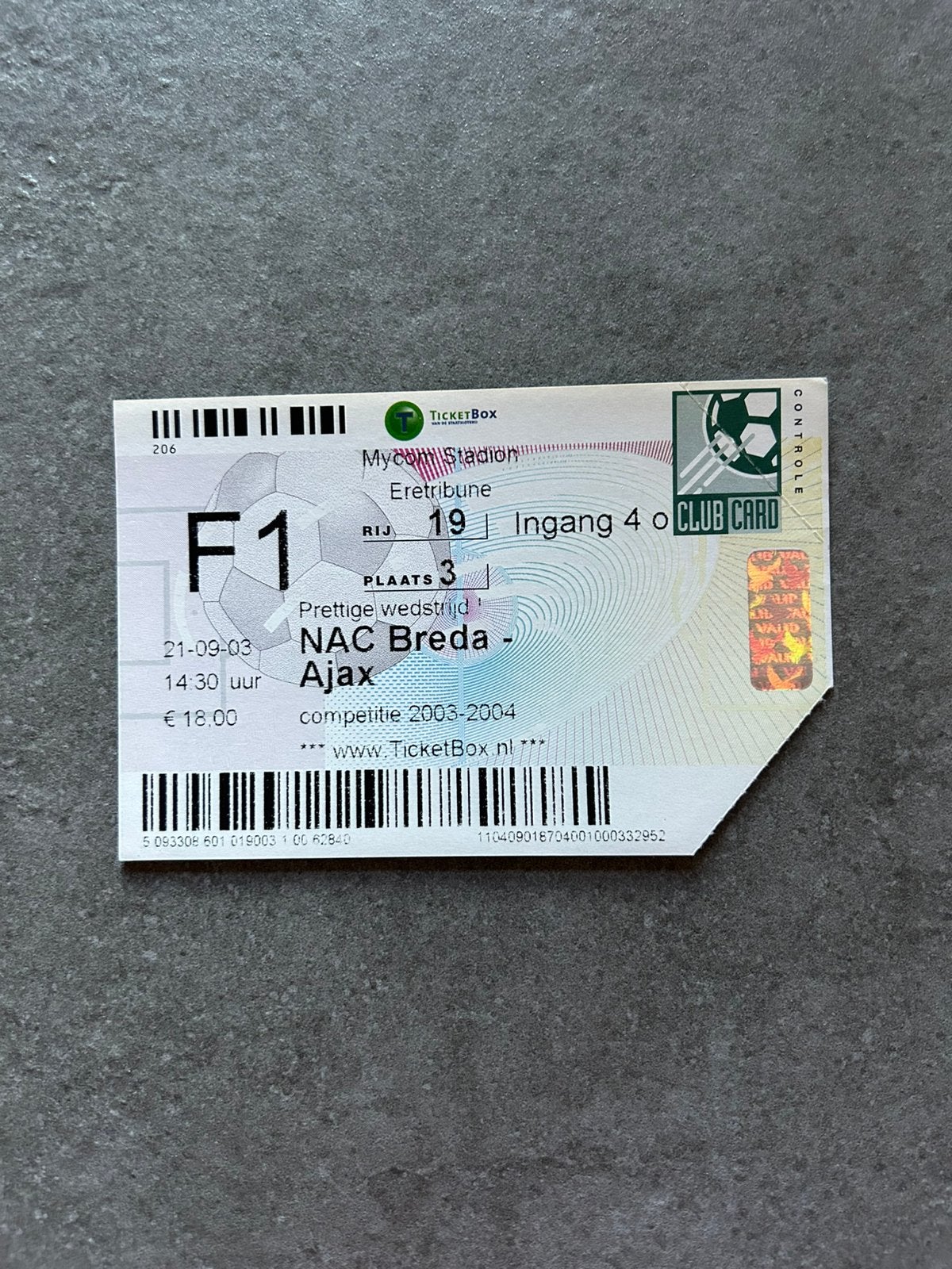 NAC - Ajax ticket, Ophalen of Verzenden, Ajax, Overige typen