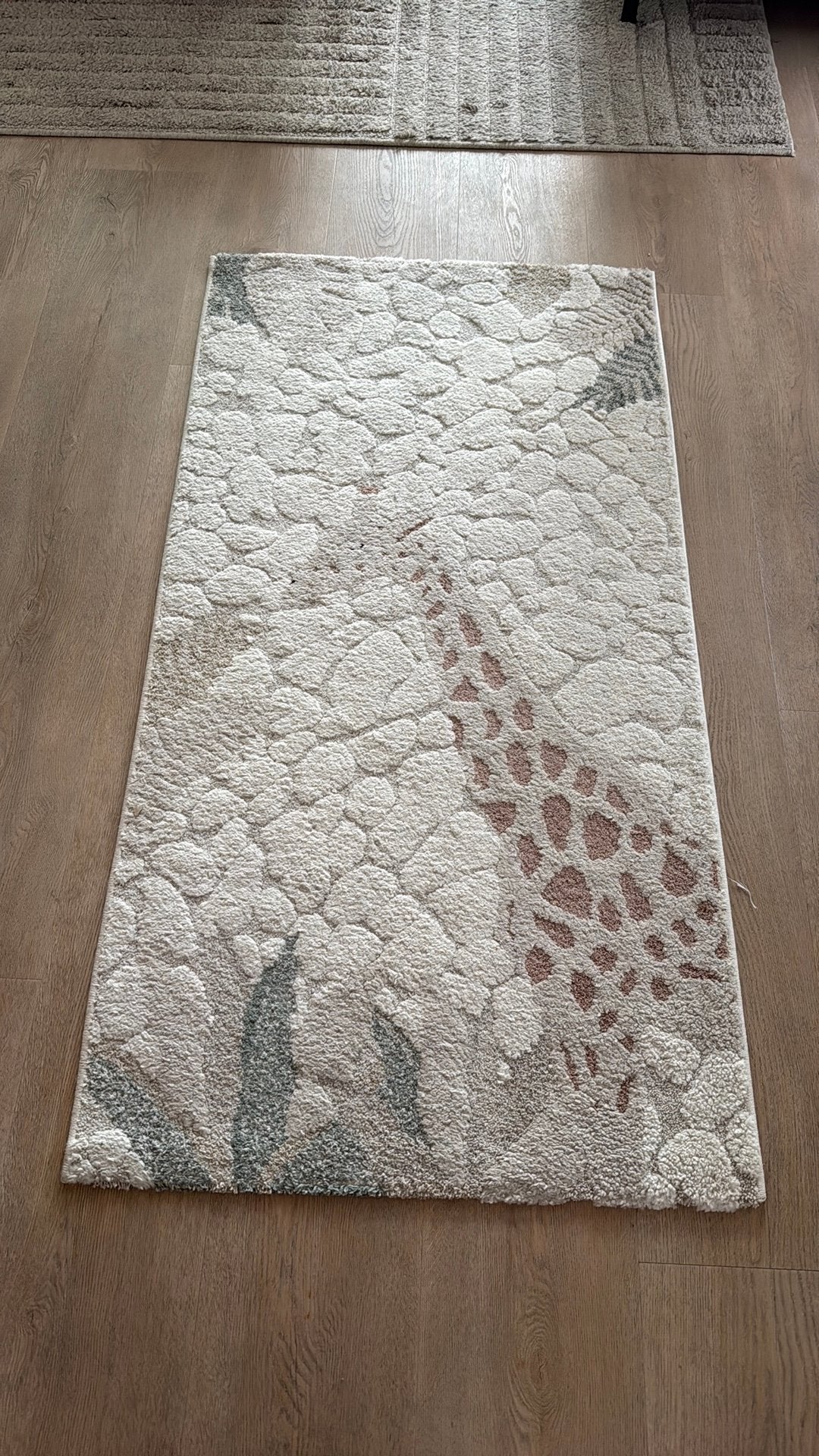 Kindervloerkleed giraffe, Huis en Inrichting, Ophalen, Zo goed als nieuw, Crème, Rechthoekig