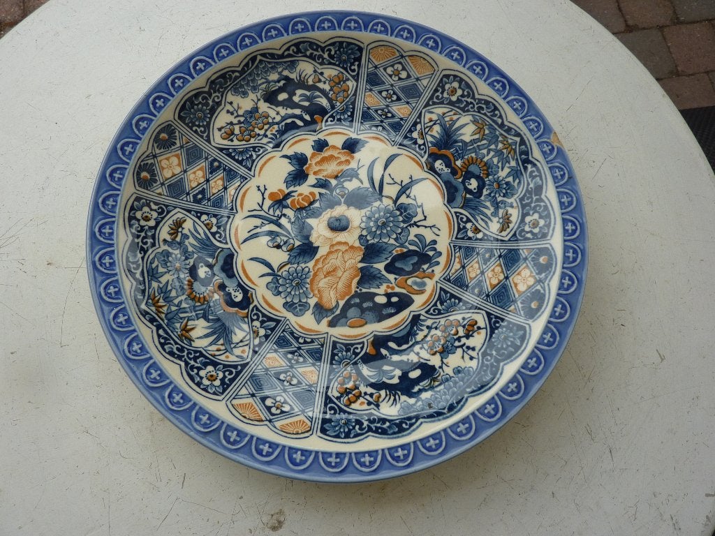 antieke schotel wandbord, Ophalen of Verzenden