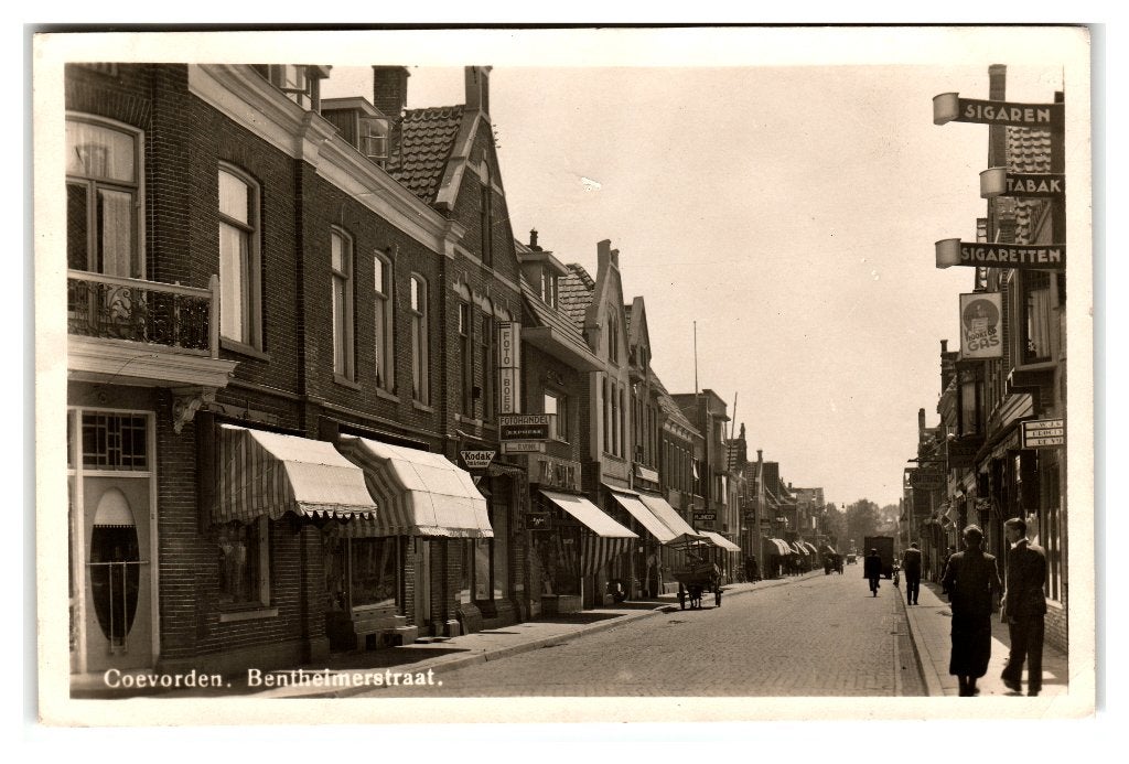 Coevorden, Bentheimerstraat, Verzenden, 1940 tot 1960, Gelopen, Drenthe