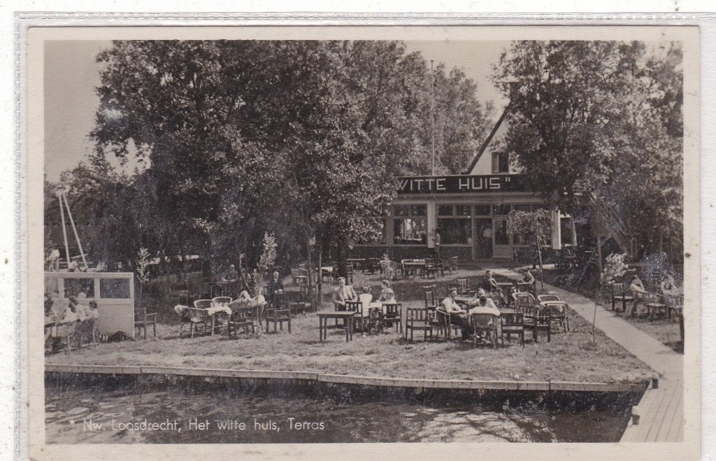 Nieuw Loosdrecht-Het Wittehuis Terras circa 1942, Verzenden, 1940 tot 1960, Ongelopen, Utrecht