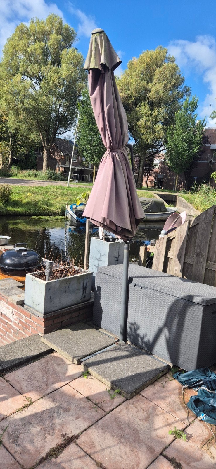 Zweefparasol - Gebruikt, Tuin en Terras, Parasols, Ophalen, Verstelbaar, Gebruikt, 2 tot 3 meter