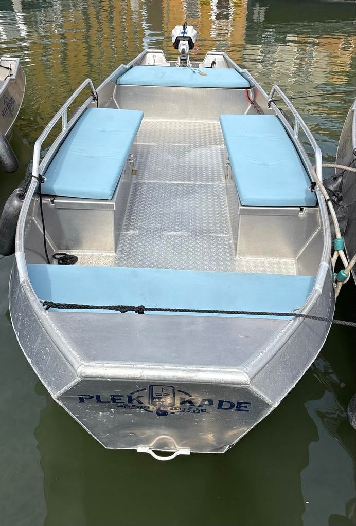 Aluminium sloep 7 personen met E-Propulsion motor, Watersport en Boten, Motorboten en Motorjachten, Ophalen, Gebruikt, Elektrisch