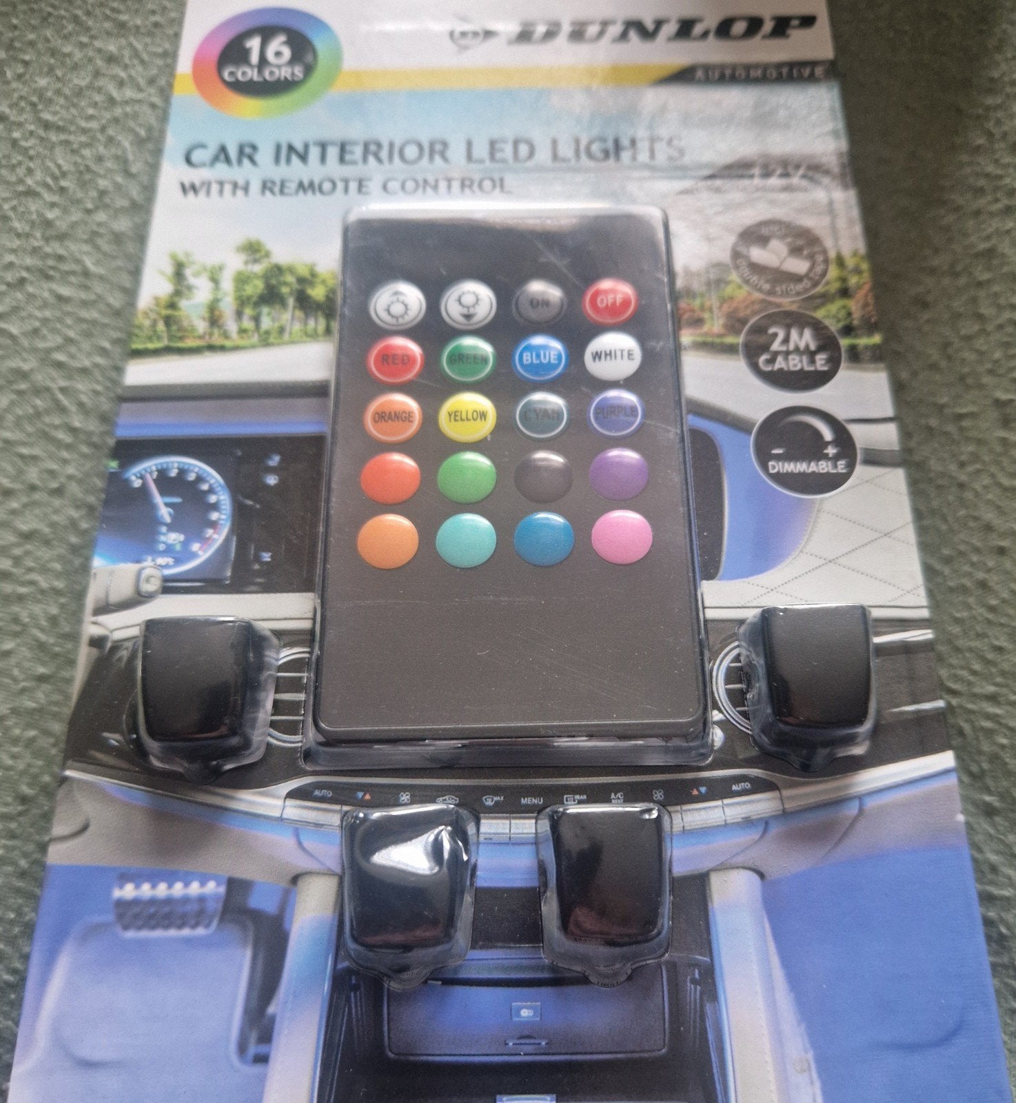 Dunlop Auto Interieur LED Verlichting met Afstandsbediening, Auto diversen, Ophalen of Verzenden, Nieuw