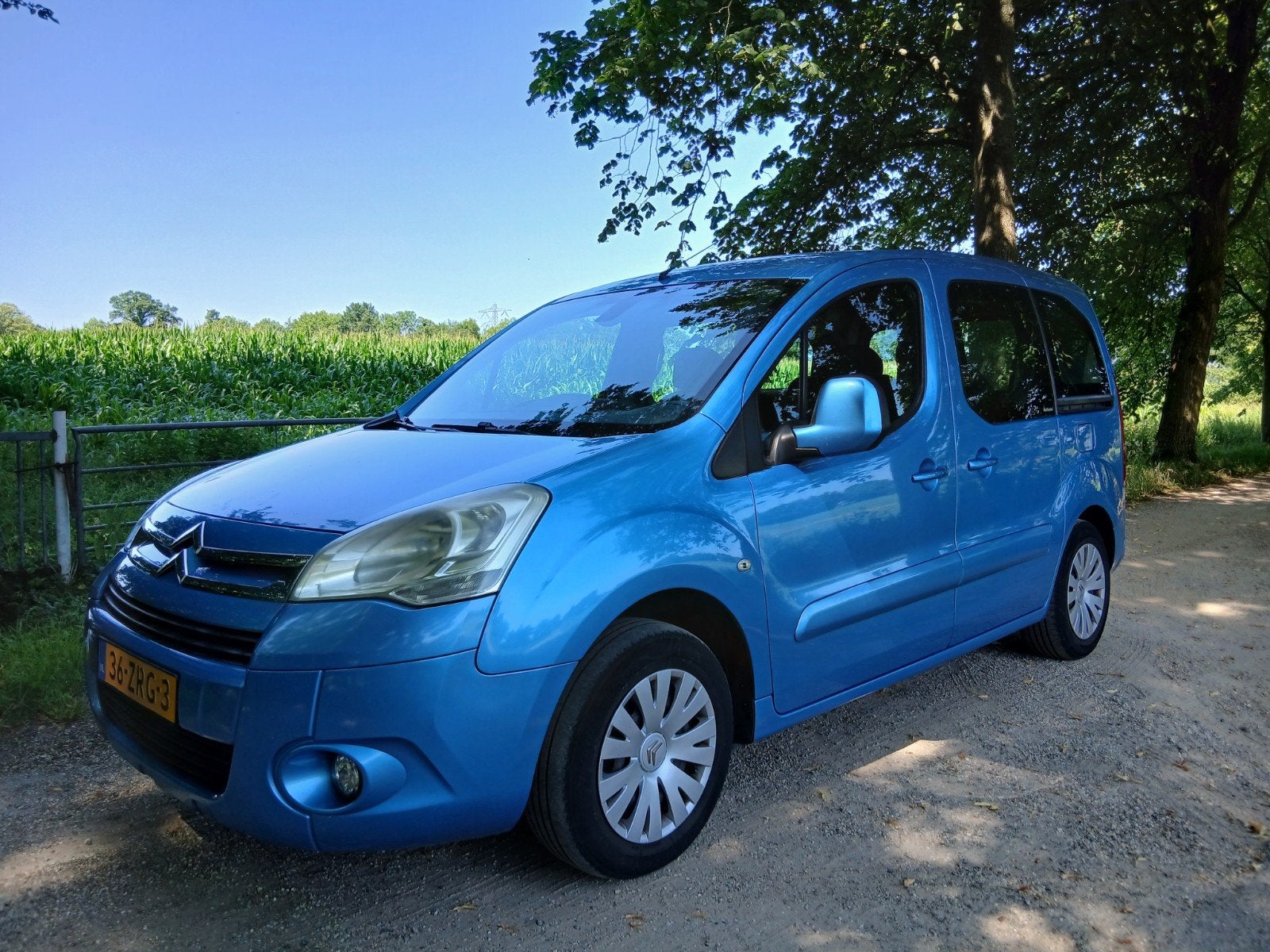 Berlingo Multispace 1.6 VTI Airco Trekhaak 2xSchuifdeur Apk, Auto's, Voorwielaandrijving, Stof, Blauw, 75 €/maand
