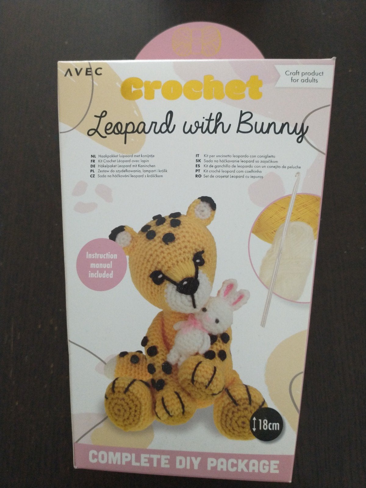 Haak pakket compleet luipaard met konijn, nieuw in doos, Ophalen, Nieuw, Haken, Wol of Garen