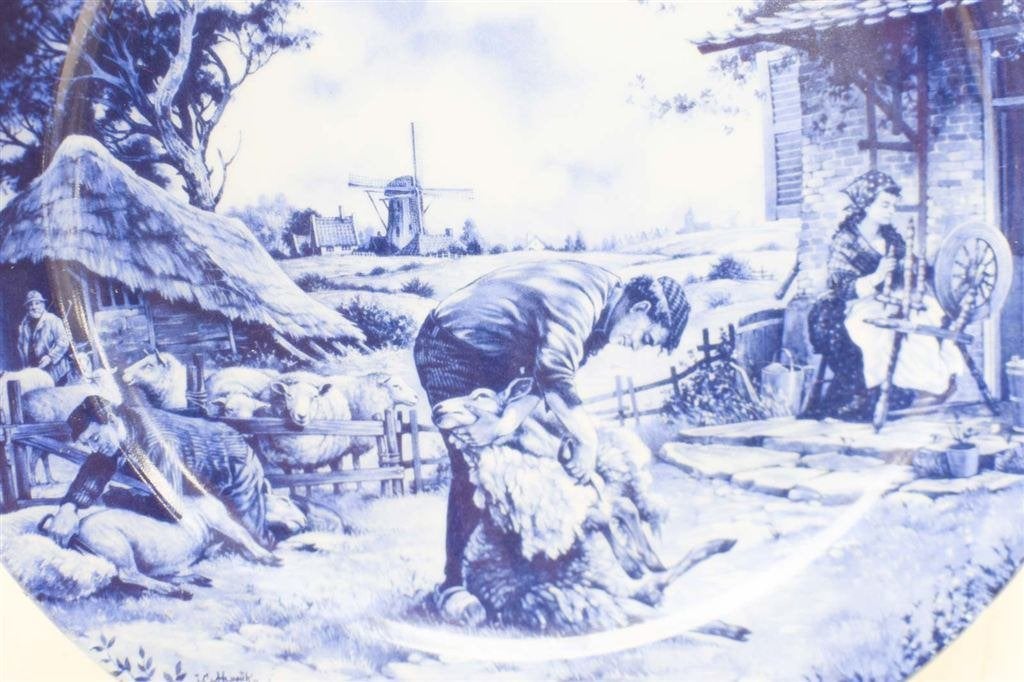 Delft Blauw porseleinen wandbord 48904, Ophalen of Verzenden, Gebruikt