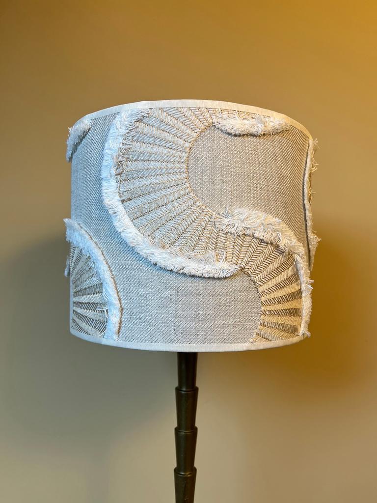 Witte lampenkap - Unieke lampenkap, Ophalen of Verzenden, Nieuw, Wit, Rond