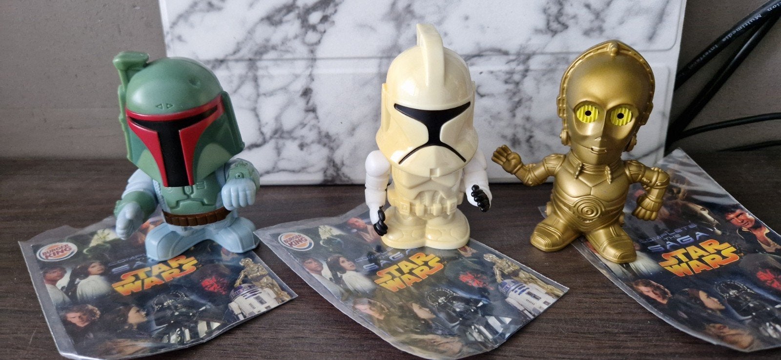 Star Wars BurgerKing poppetjes C3PO en Stormtrooper, Ophalen of Verzenden