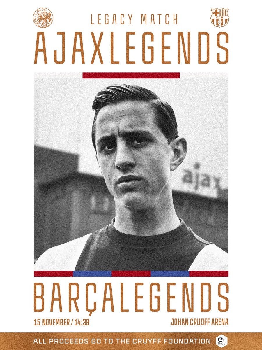 Ajax Barcelona Legends 2 kaarten, Twee personen, November