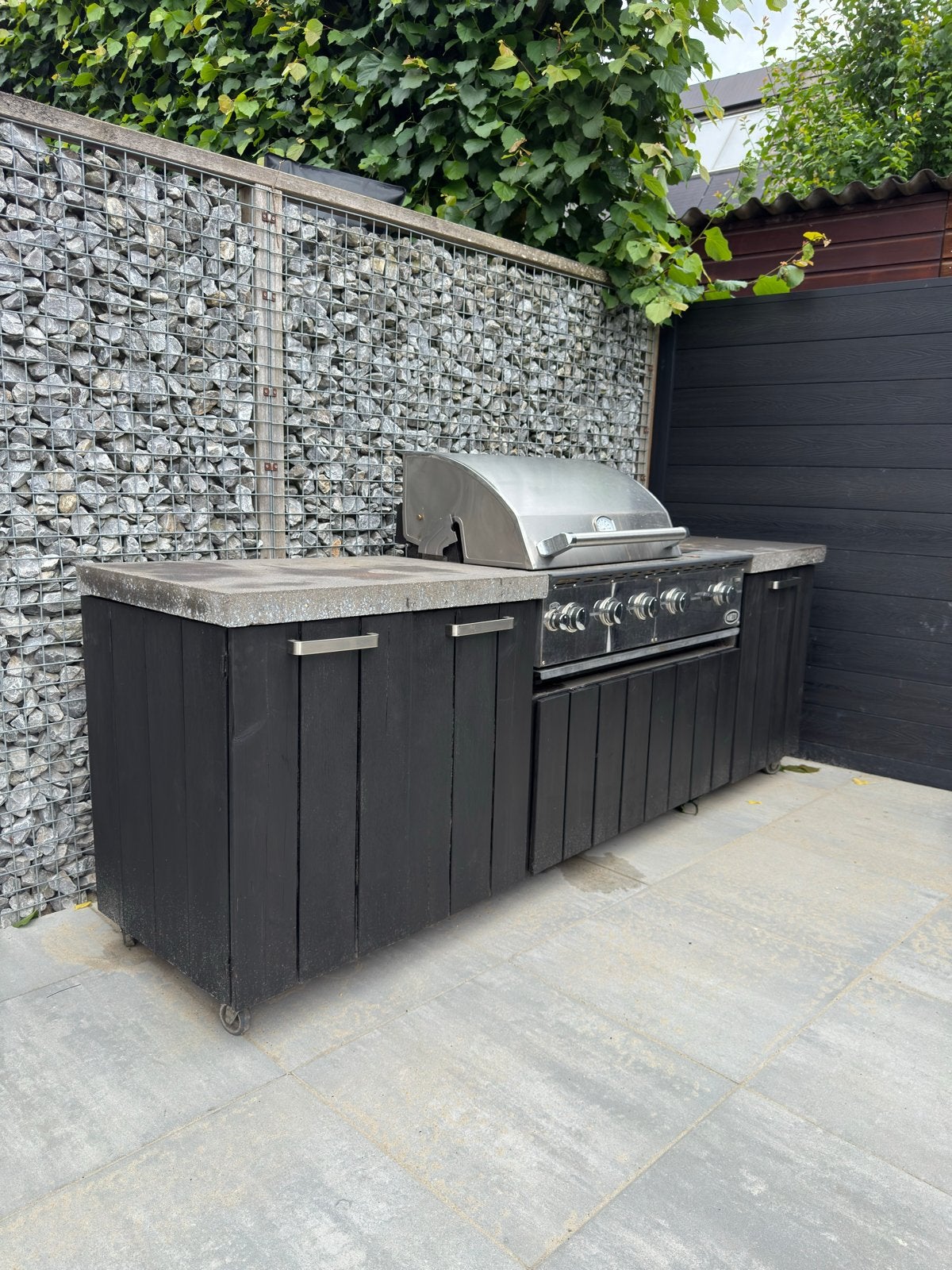 Boretti buitenkeuken met gasbarbecue en werkblad, Ophalen, Gebruikt, Gas, Vrijstaand