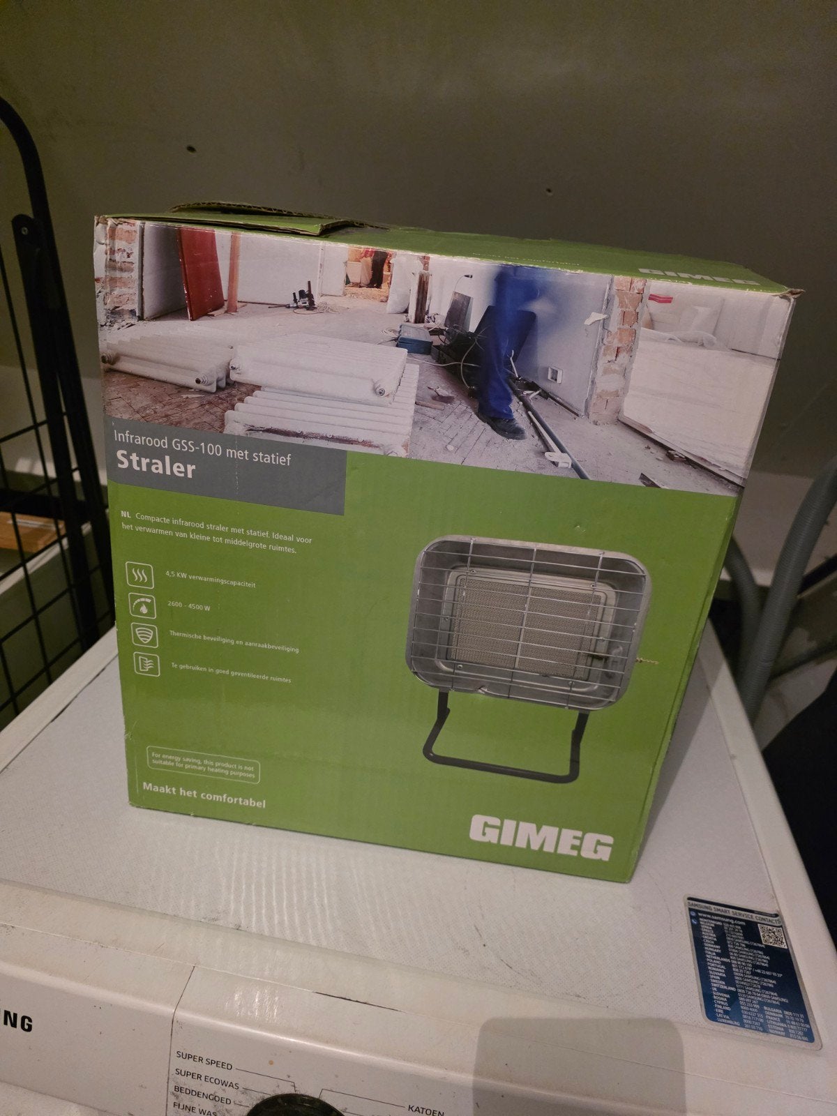 Gimeg Infrarood GSS-100 met statief, Ophalen, Verwarmen, Minder dan 60 m³, Nieuw