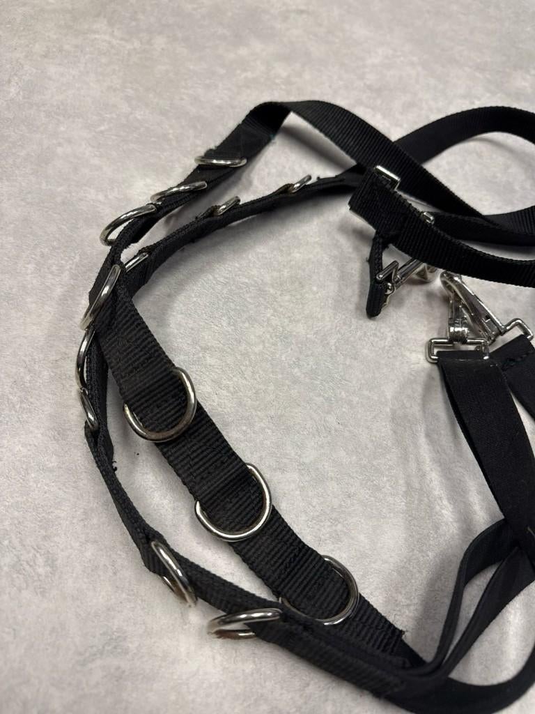 Bijzet teugels nylon zwart full, Dieren en Toebehoren, Paarden en Pony's | Hoofdstellen en Tuigage, Ophalen of Verzenden, Zo goed als nieuw