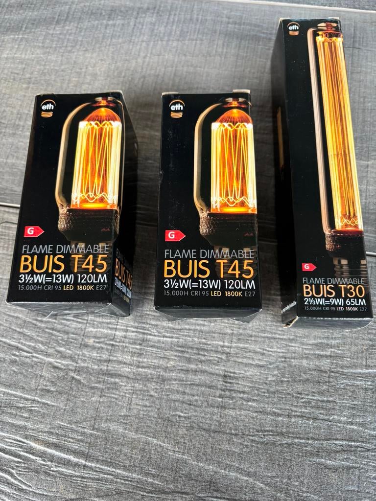 Buis lampen, Led-lamp, Soft of Flame, Nieuw, E27 (groot)
