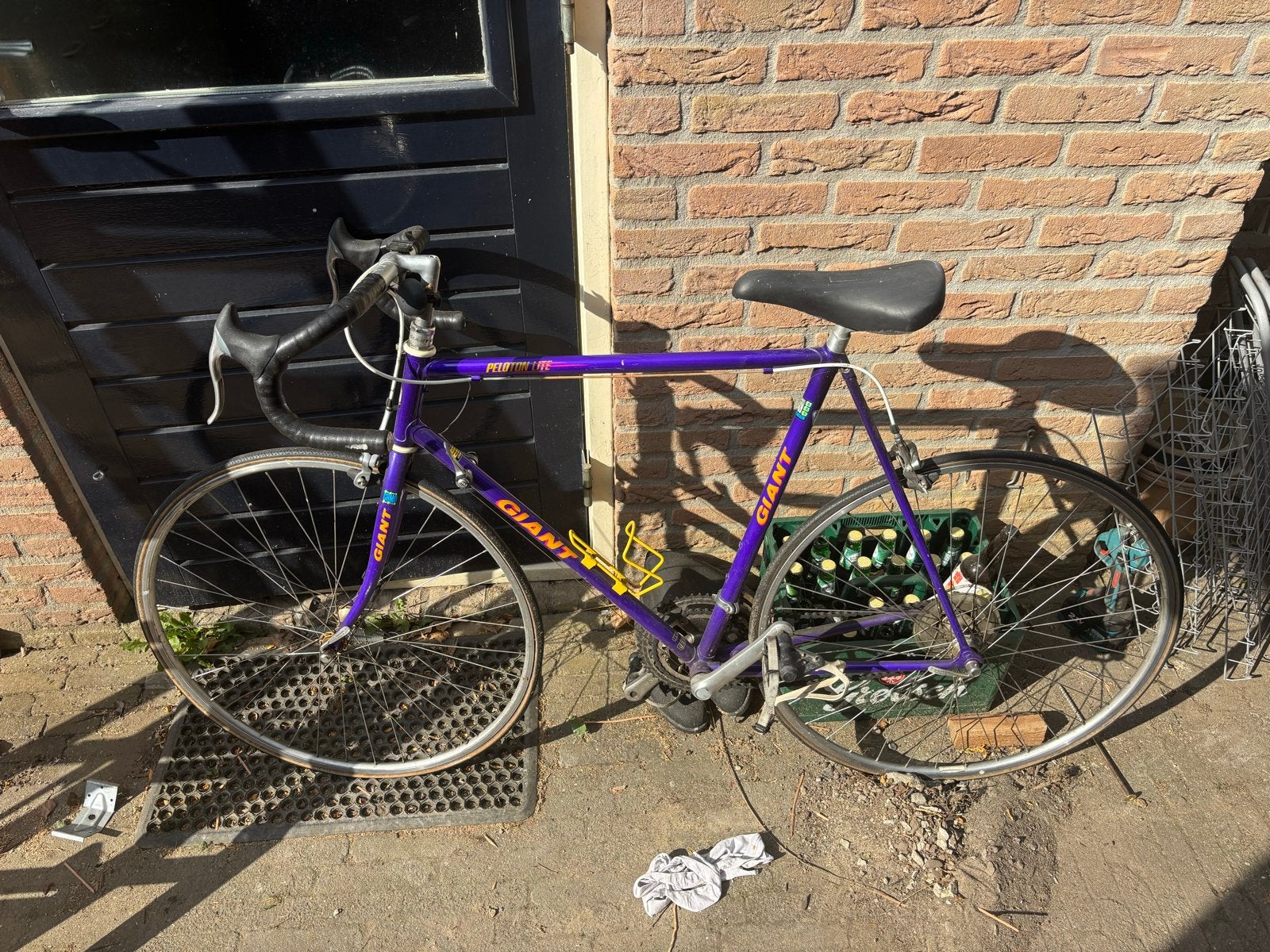 Vintage Giant Dames Racefiets - Paars, Shimano, Maat 53, Fietsen en Brommers, Gebruikt, Velgrem, 49 tot 53 cm, Dames