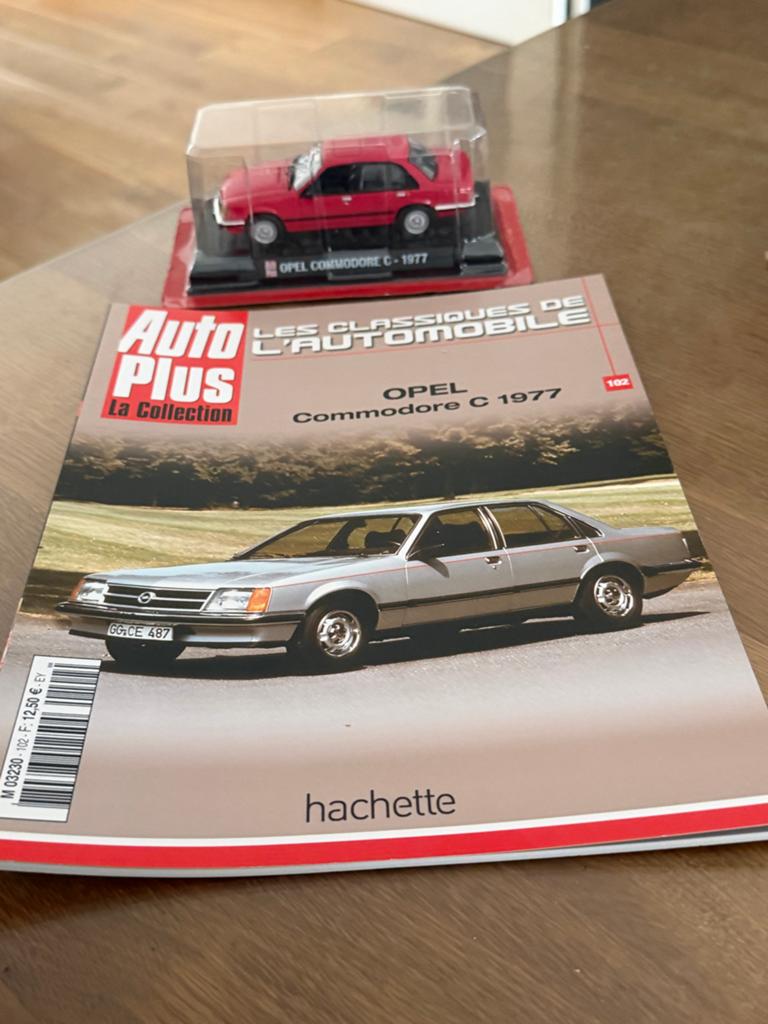 Opel Commodore C 1977 Modelauto met Tijdschrift, Ophalen of Verzenden, Nieuw, Auto, Overige merken