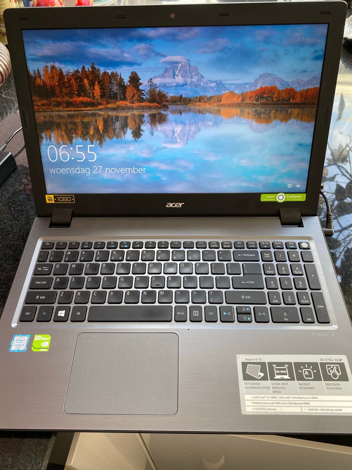 ACER Aspire V15 (i5-6200U, 8GB RAM, NVIDA 940M), Gebruikt, 2 tot 3 Ghz, 8 GB, Ophalen of Verzenden