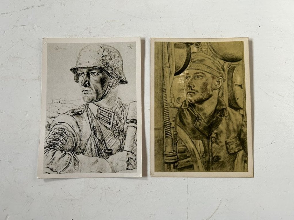 2x Duitse postkaarten wo2, Verzamelen, Verzenden, Overige soorten, Duitsland, Foto of Poster