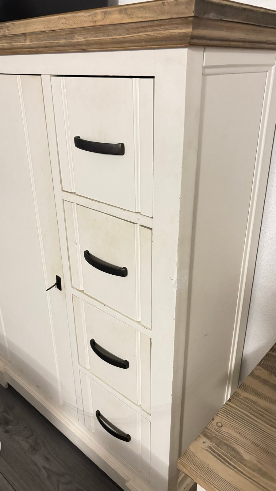 Kast met lades en deur, Ophalen, Gebruikt, 100 tot 150 cm, Met lade(s)
