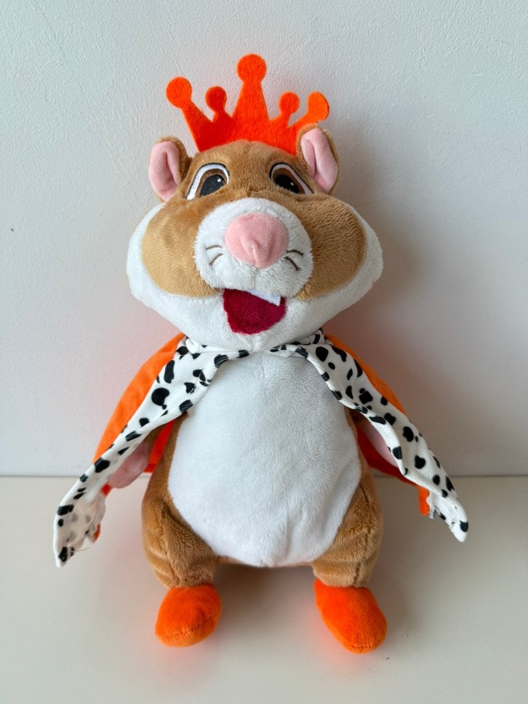 Knuffel hamster als koning 30 cm / Albert Heijn / Koningsdag, Oranje, Albert Heijn, Overige typen, Ophalen of Verzenden