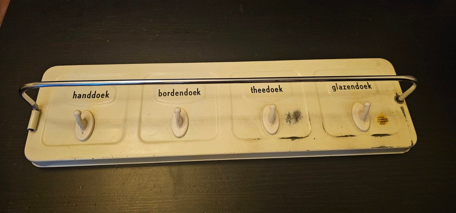 Brabantia Vintage wit metalen handdoekenrek jaren ’60, Ophalen of Verzenden