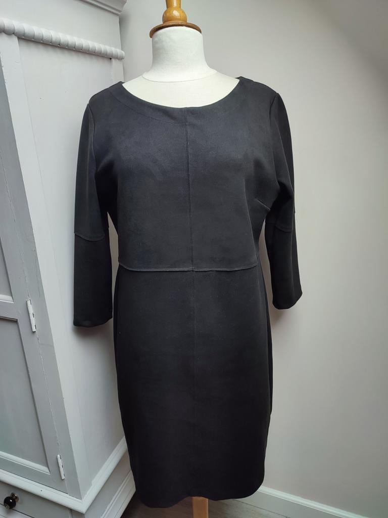 Zwarte jurk Kyra & Ko met stoere naden - XXL, Kleding | Dames, Zwart, Maat 46/48 (XL) of groter, Ophalen of Verzenden, Zo goed als nieuw