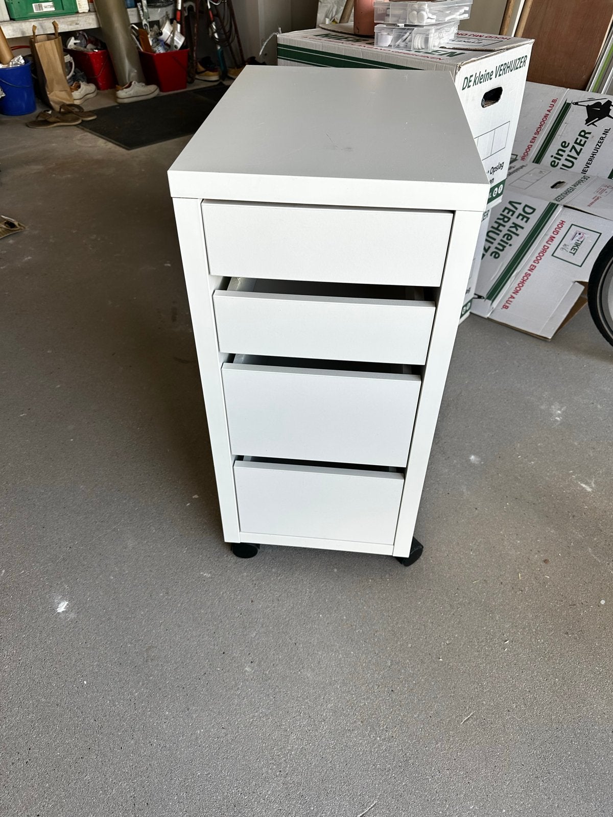 Wit IKEA MICKE ladeblok op wielen - 75x50x35 cm, Huis en Inrichting, Kasten | Ladekasten, Ophalen, Minder dan 50 cm, Gebruikt