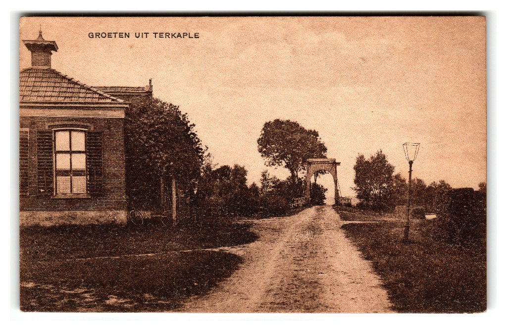 Terkaple, (boven Joure) Groeten uit Terkaple, Verzenden, 1920 tot 1940, Ongelopen, Friesland