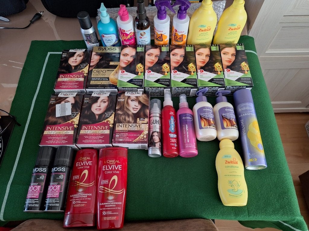 Grote partij haarverf, shampoo, conditioner en styling, Ophalen, Nieuw, Overige typen