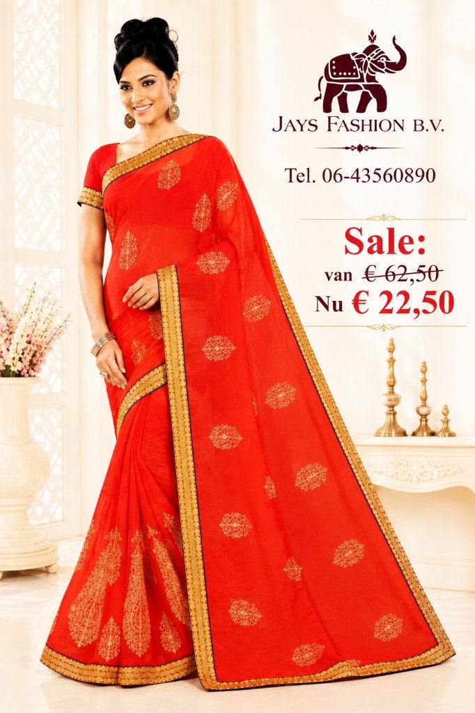Saree in diverse kleuren, Onbekend, Ophalen of Verzenden, Nieuw