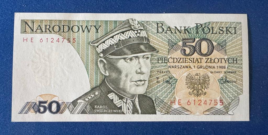 Polen 50 Zlotych 1988 - Karol Swierczewski bankbiljet, Ophalen of Verzenden, Polen, Los biljet