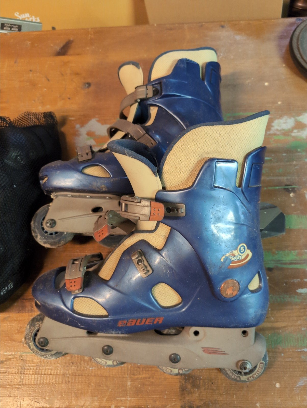 Bauer skeelers mt 46/47 met valbescherming, Ophalen, Gebruikt, Bauer, Heren