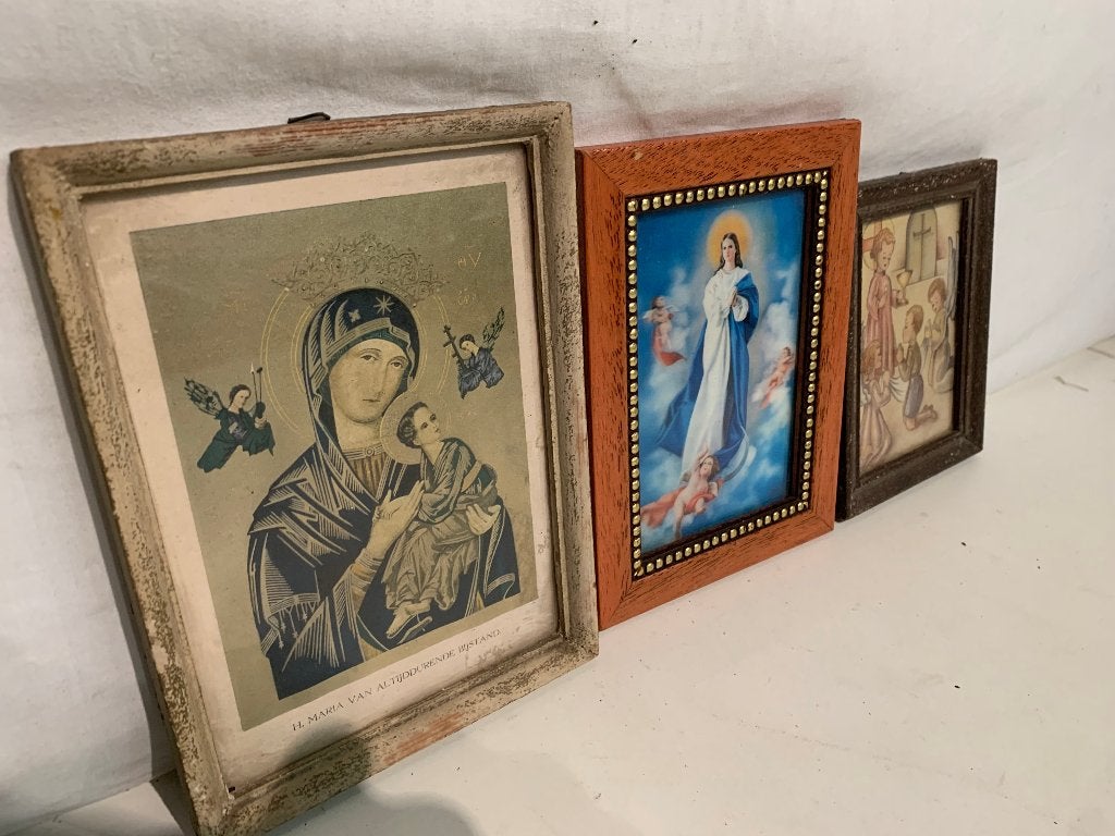 3 christelijke schilderijtjes.1, Ophalen of Verzenden